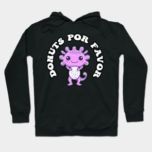 Donuts Por Favor Kids Funny Axolotl  donut lovers Hoodie